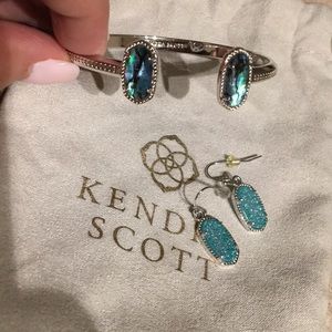 Kendra Scott Bundle earrings and cuff bracelet